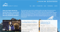 Desktop Screenshot of apexdisabilitylaw.com