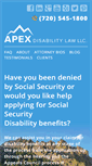 Mobile Screenshot of apexdisabilitylaw.com