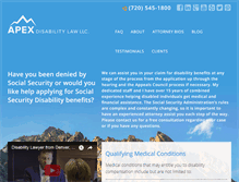 Tablet Screenshot of apexdisabilitylaw.com